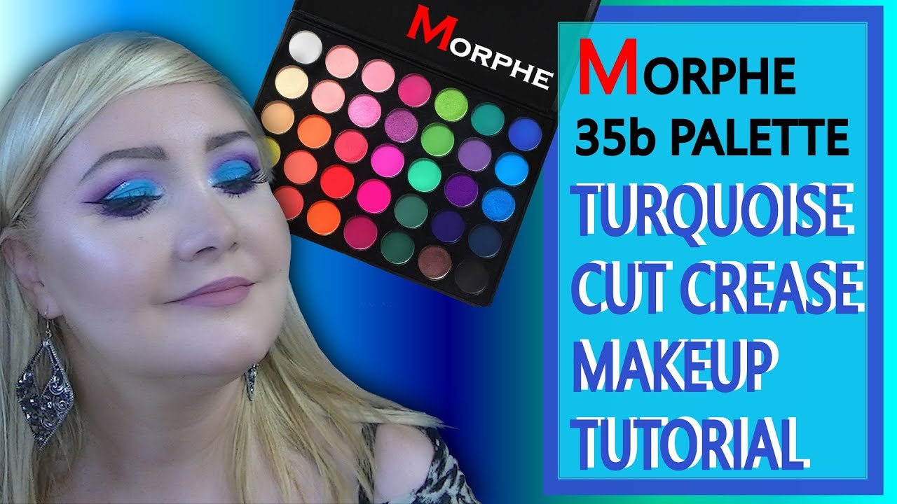 Morphe 35b | Turquoise Cut Crease Makeup Tutorial