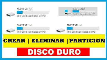 Como crear particiones o eliminar particiones en disco duro Windows 10| Sin Programas 2021