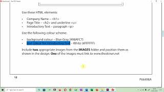 IGCSE Edexcel Paper 2 - June 2021 - Web Authoring - Dreamweaver