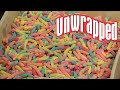 How Creepy Crawler Sour Gummy Worms are Made | Unwrapped | Food Network