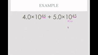 Scientific Notation - Addition and Subtraction