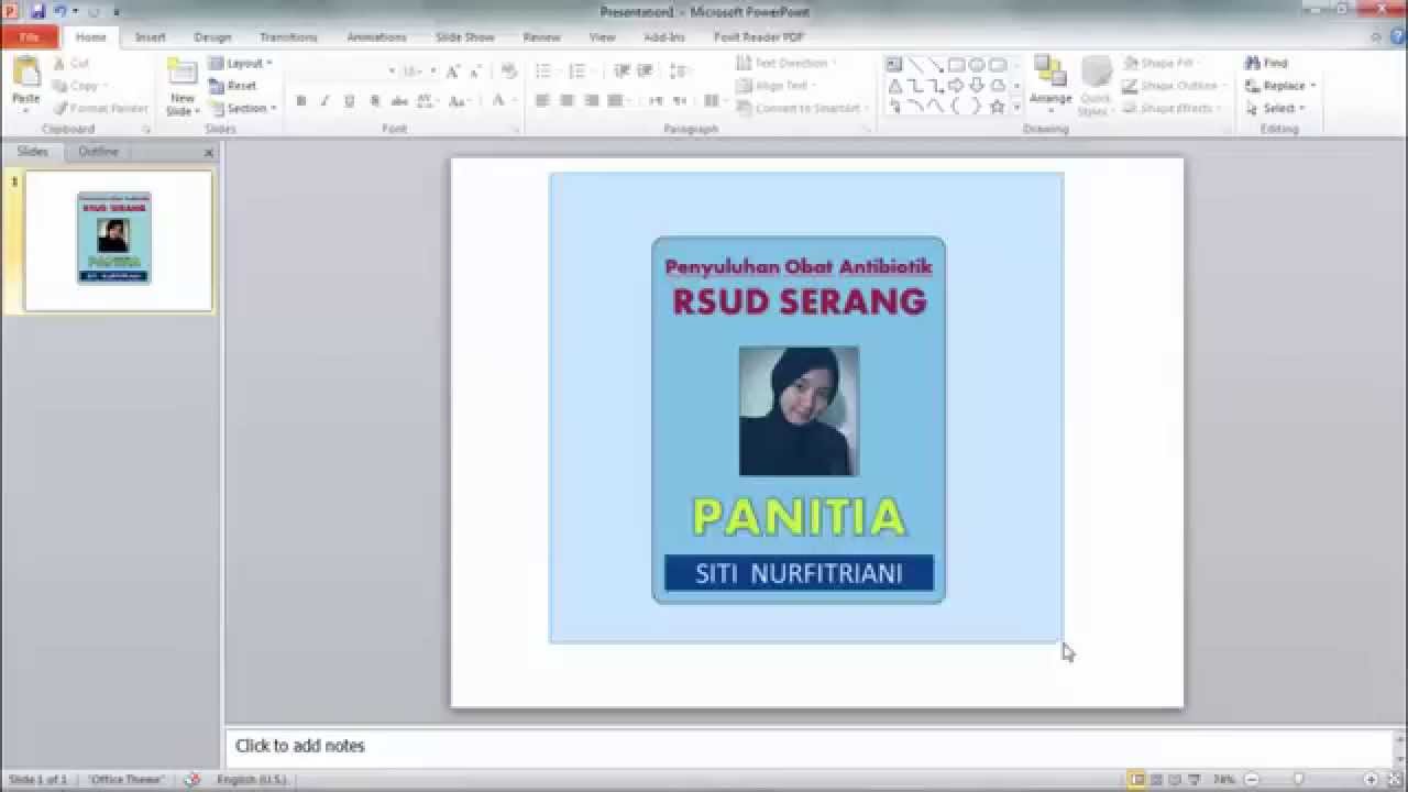 Cara membuat Kartu Panitia/Peserta dengan Power Point 