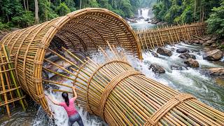 Information Beautiful Young Woman Builds a Giant Bamboo Fish Trap to Catch Fish | Building Farm Life News