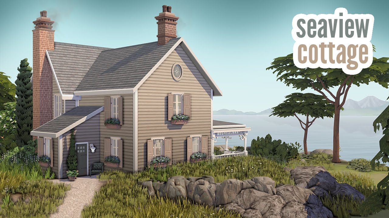 sea view cottage \\ The Sims 4 speed build - YouTube