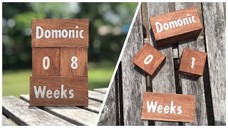 DIY Baby age blocks / Baby shower gift idea