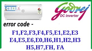 godrej inverter ac error code list || godrej ac error code solve in hindi