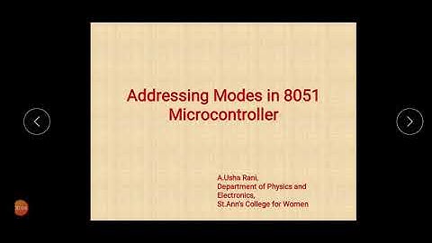 Addressing modes in 8051 Microcontroller