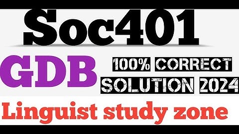 SOC401 GDB solution 2024 | Soc 401 GDB solutions 2024