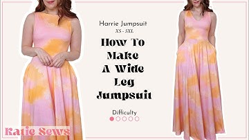 How To Make A Wide Leg Jumpsuit w/ Pockets! | Harrie Jumpsuit Pattern | Beginner Friendly