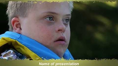 Mentally Challenged Boy PowerPoint Template by PoweredTemplate.com