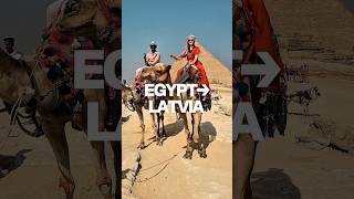From Egypt to Latvia in 55 Seconds with airBaltic .#latvija#egypt#couple#travel#pyramidsofegypt
