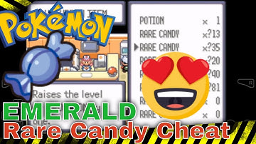Pokemon Emerald Rare Candy GameShark Cheat Codes for GBA