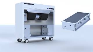 業務用空気清浄機「GRABVD」大風量で空気を循環させ、深紫外LEDで細菌やウイルス等を除菌。集塵装置で花粉症対策。