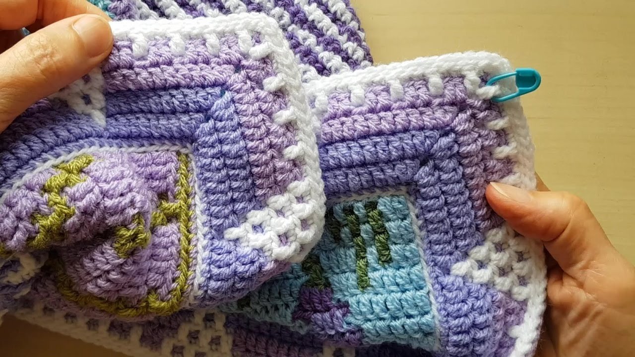 Mosaic Crochet Envelope Border Join