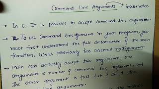 Command line arguments