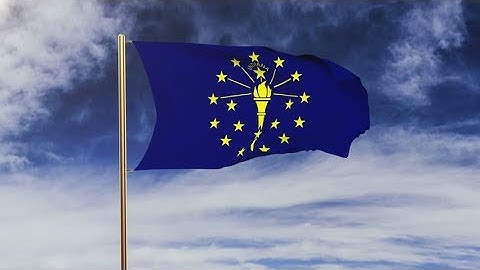 4K indiana flag waving in the wind. Green screen, alpha matte. Loopable animation Stock video