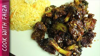MONGOLIAN BEEF (Chinese) RECIPE *COOK WITH FAIZA*