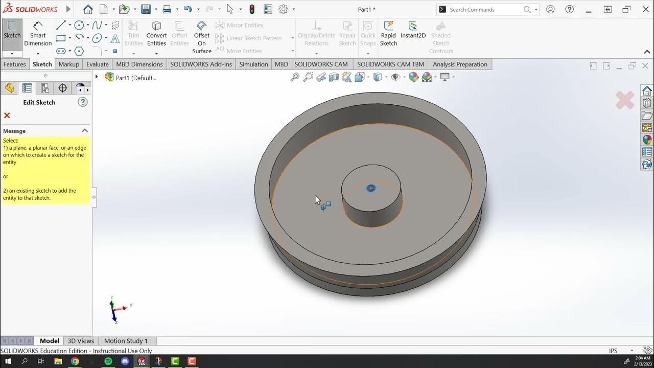 3DMM CSWA 018 Tutorial (SolidWorks Wheel) YouTube