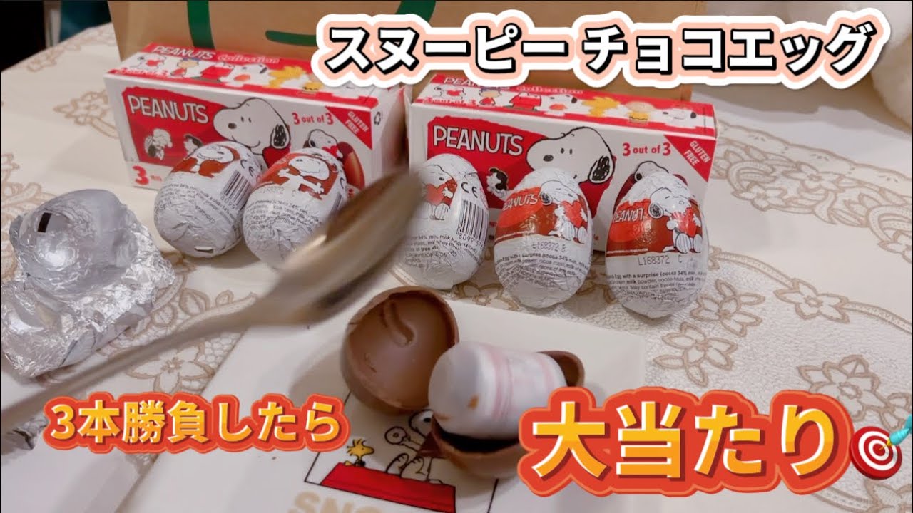 スヌーピー】チョコエッグ2人で開封勝負したら、大当たりすぎた