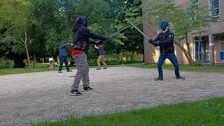 Longsword Sparring 3 - Moxie vs Ethan - White Rose Historical Fencing Club