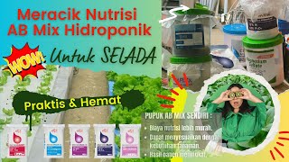 DIY ‼Mix AB Nutrition Mix Hydroponic Lettuce, Practical and Economical.