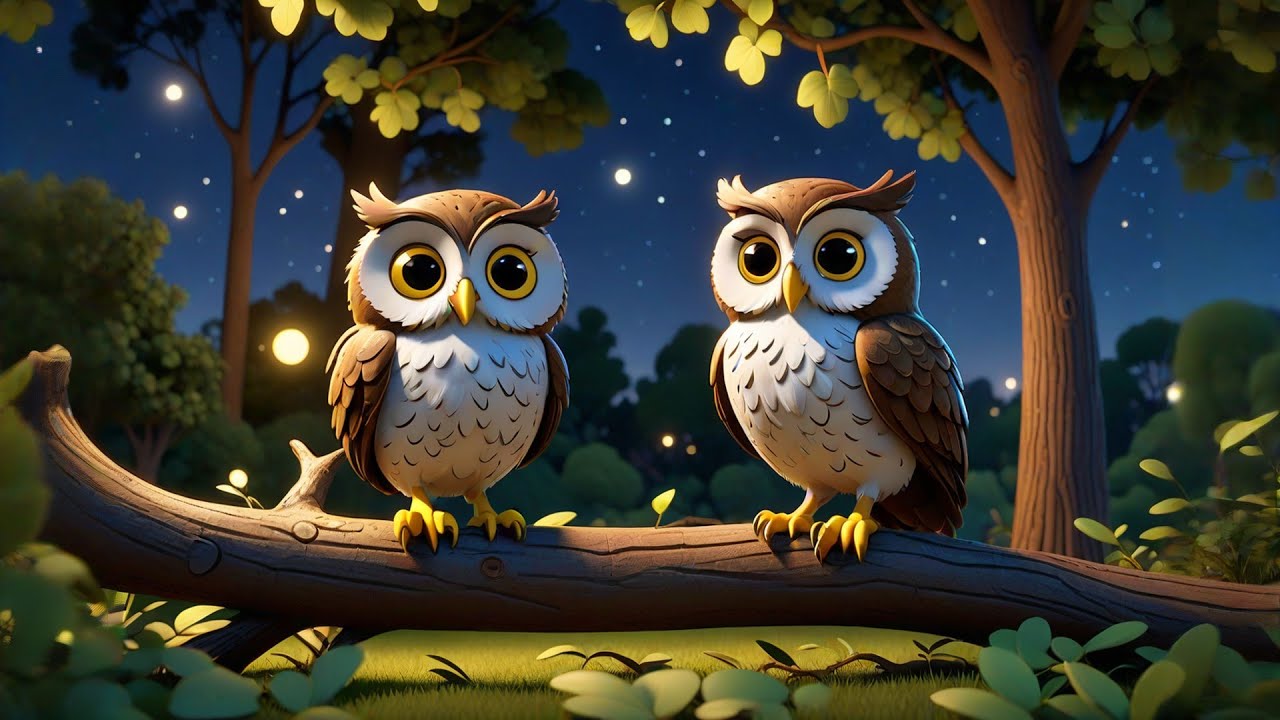 Two Little Owls Tell the Time | Learning Clock Song for Kids | Nursery Rhymes and LearningB