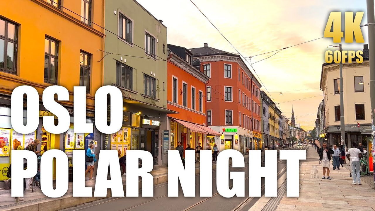 NIGHT Walk in OSLO NORWAY 🇳🇴 (4K 60FPS) Summer 2022 Virtual Walking Tour Video