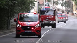 Czech Ambulance & 6-Vehicle Fire Convoy responding to forest fire [CZ | 8.2022]