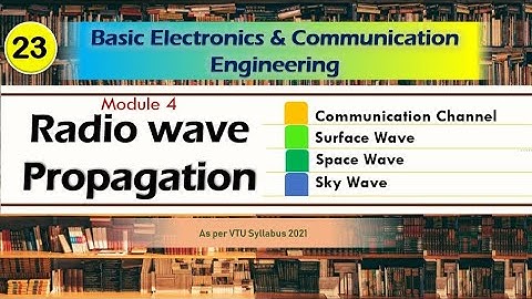 M4 L6 | Radio wave Propagation | Basic Electronics and communication VTU