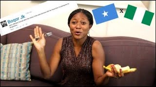 Nigerian Girl Eats Banana with her Lunch to prove her SOMALI Heritage ?? x ??