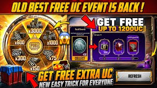 😱 Biggest Free UC Event Helpful Trick Get Free 3 To 3000 UC Best Chance | Old Free UC Events Back screenshot 1