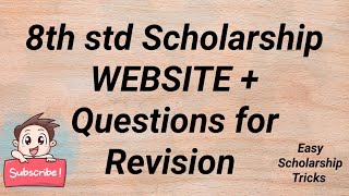 8th std Scholarship : WEBSITE (English) +Questions for Revision