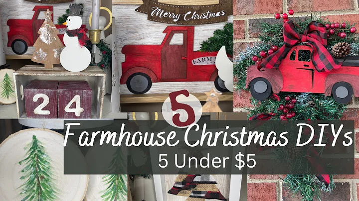 5 FARMHOUSE CHRISTMAS DIYs5 under $5