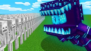 1000 Skeletons Vs Cosmic Alien Minecraft Mob Battle