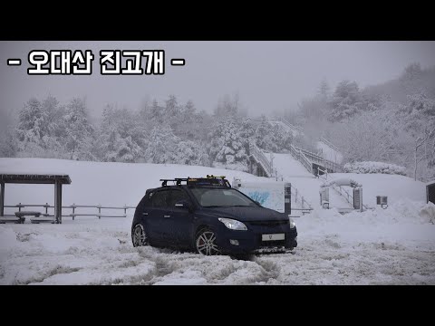대설특보 내려진 강원도! 오대산국립공원 진고개 주행영상 (평창방향) #오대산 #진고개 #주행영상