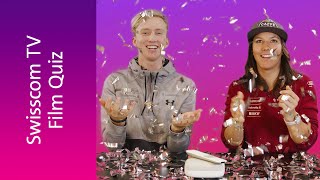 Andri Ragettli e Wendy Holdener nel quiz cinematografico di Swisscom TV screenshot 5
