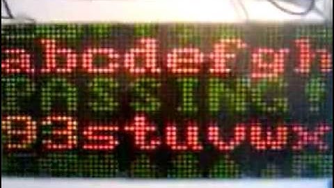 Controlling a 6432 Bicolor Dot Matrix Display using an Arduino