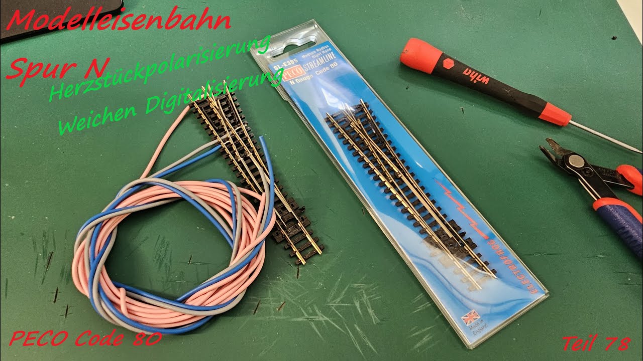 Teil 78 Modelleisenbahn Spur N Peco Code80 Herzstückpolarisierung Weichen Digitalisierung MoBa 4K