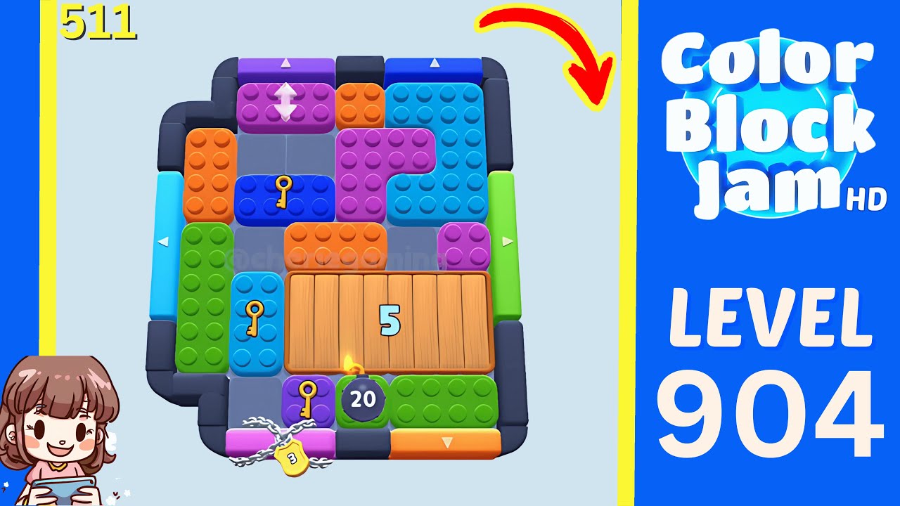 Color Block Jam Level 511 (904) Solution Walkthrough