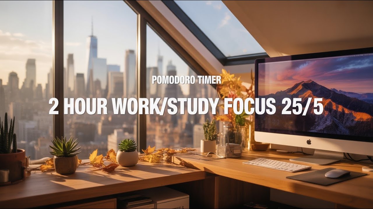 👉 Pomodoro Timer ⏰ 2 Hour Study/Work Session | LoFi Focus Music for ...