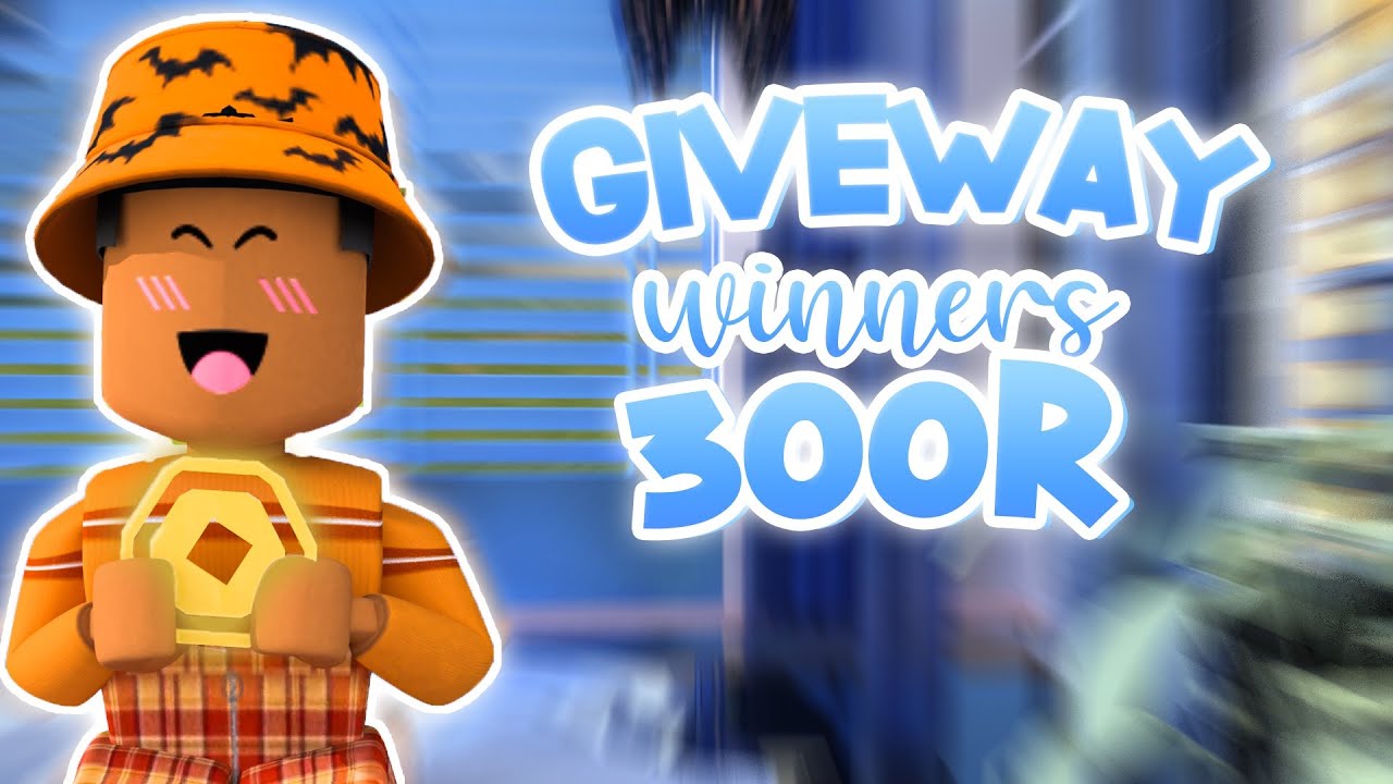 300 Robux giveaway winners||zafrixtee - YouTube