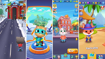 Talking Tom Gold Run,Talking Tom Hero Dash,Pet Runner,Running Pet (Android/iOS) Gameplay