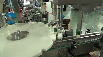 Automatic rotary powder filling capping machine for small bottles