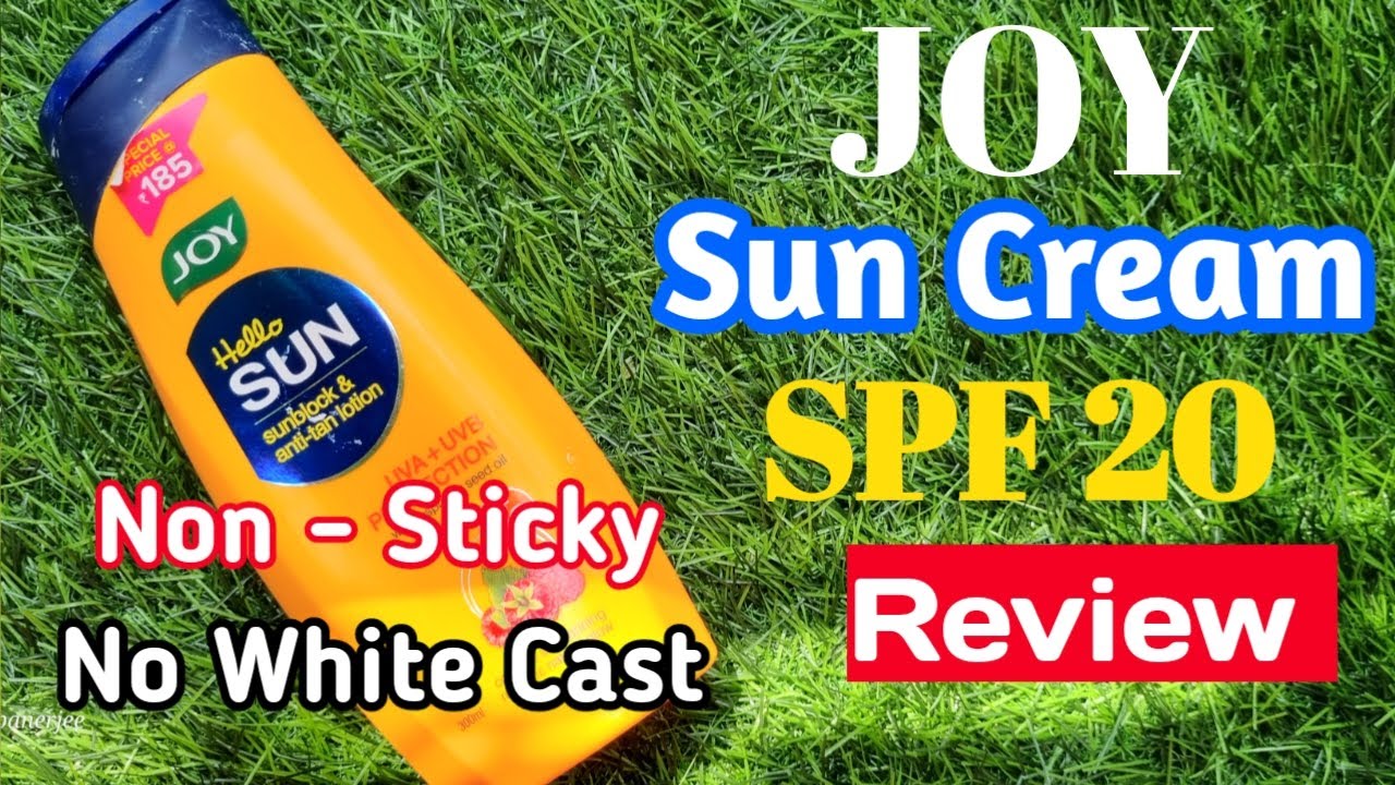 Joy hello sun sunblock and Anti Tan Lotion joy sunscreen review joy