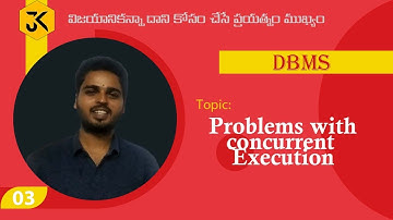6.3 DBMS - Transaction Management || Problems with Concurrent Execution || RGUKT SKLM
