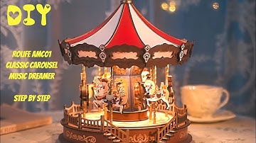Rolife Classic Carousel 3D Wooden Puzzle AMC01 Step by step build | Rolife