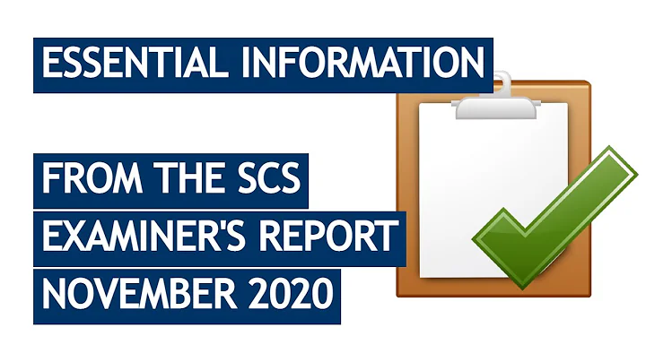 CIMA Examiner's Advice - How to PASS the SCS exam...