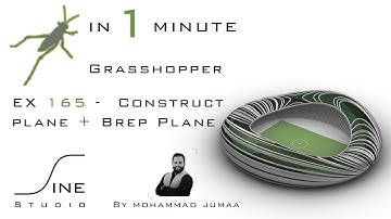 Grasshopper in 1 minute - EX 165 - Construct plane + Brep Plane