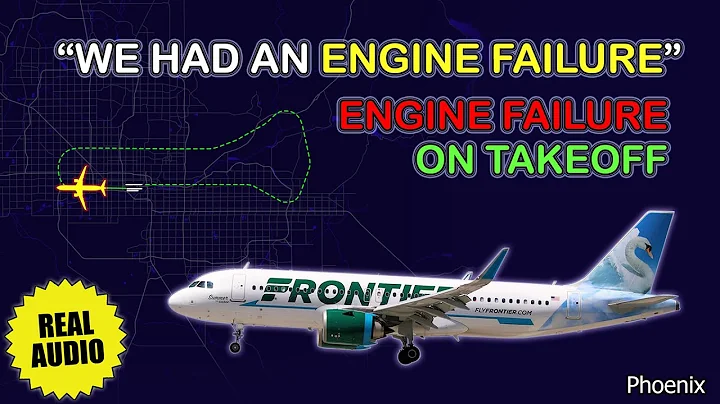 Left engine failure on takeoff, Phoenix Sky Harbor. Frontier Airbus A320neo has problems. Real ATC