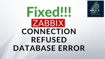 Zabbix monitoring database error